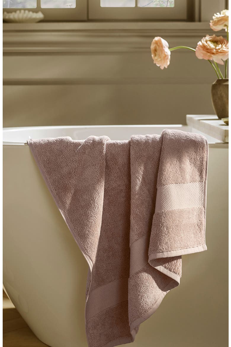 Plush Cotton Bath Towel Set, Alternate, color, DUSTY ROSE