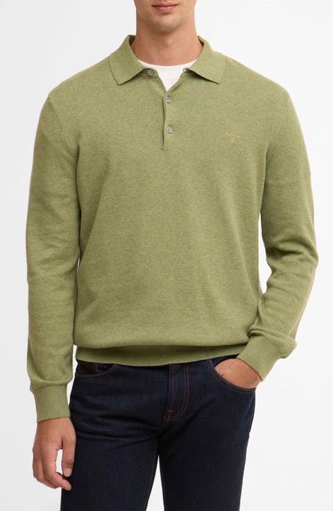 Long Sleeve Cotton Polo