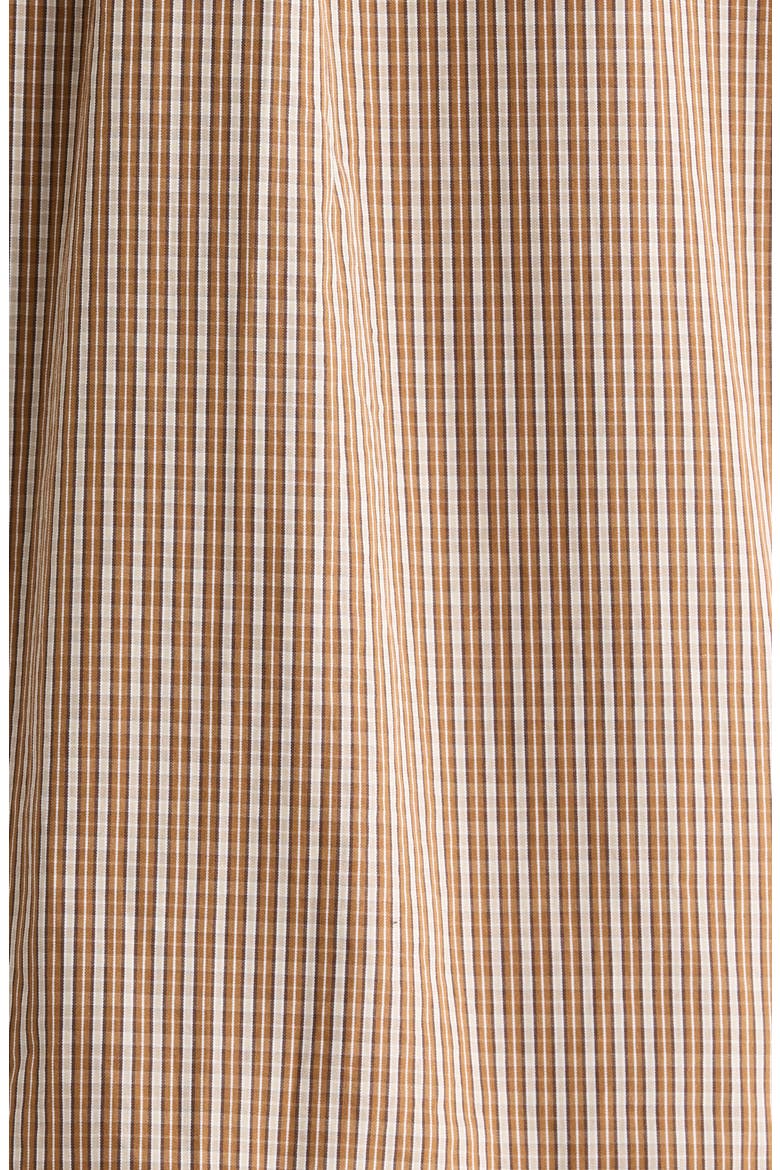 Groff Microcheck Short Sleeve Cotton Poplin Button-Down Shirt, Alternate, color, GROFF CHECK, HAMILTON BROWN