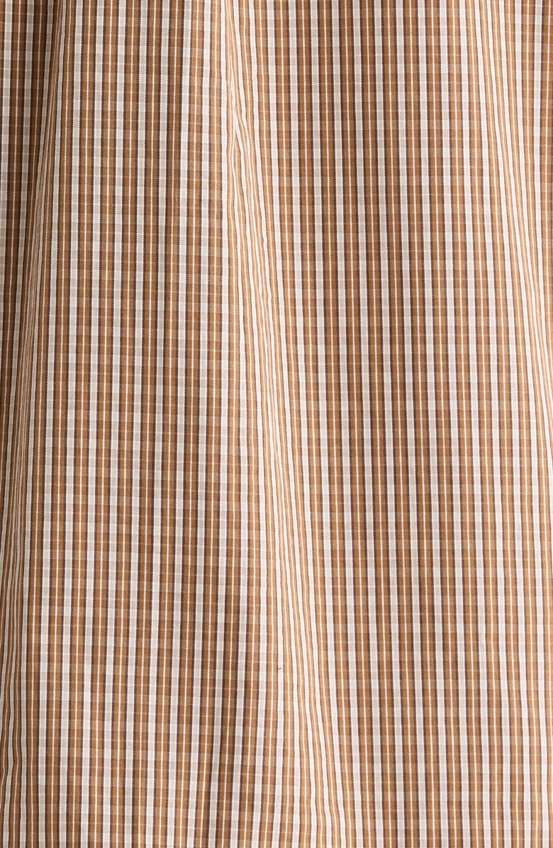 Carhartt Work In Progress Groff Microcheck Short Sleeve Cotton Poplin Button-Down Shirt, Alternate, color, Groff Check, Hamilton Brown
