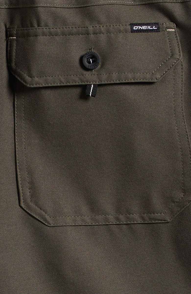 O'Neill Kids' Utility Scallop Hybrid Shorts, Alternate, color, Army