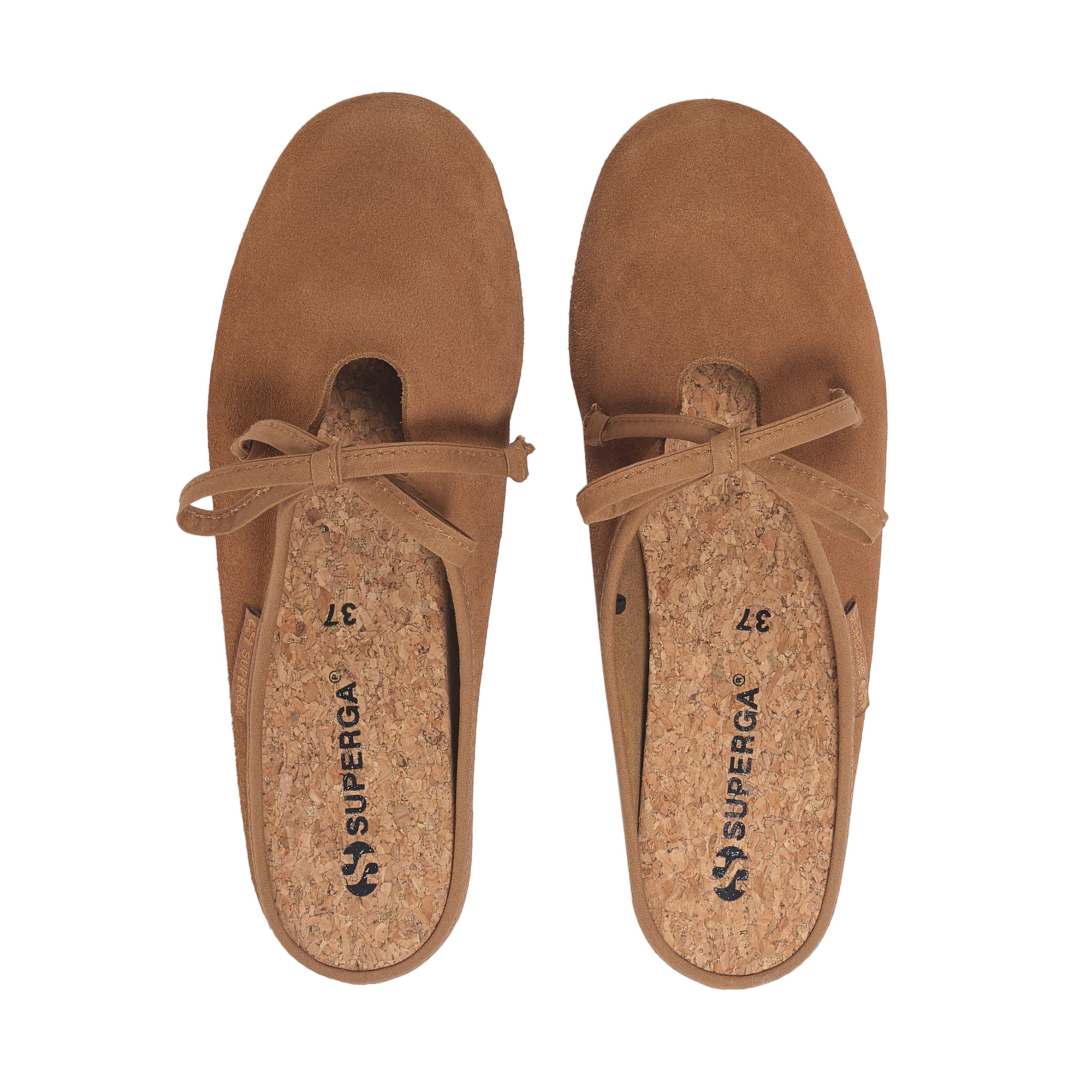 Superga 2445 Ballerina Mule Suede, Alternate, color, Brown Brique