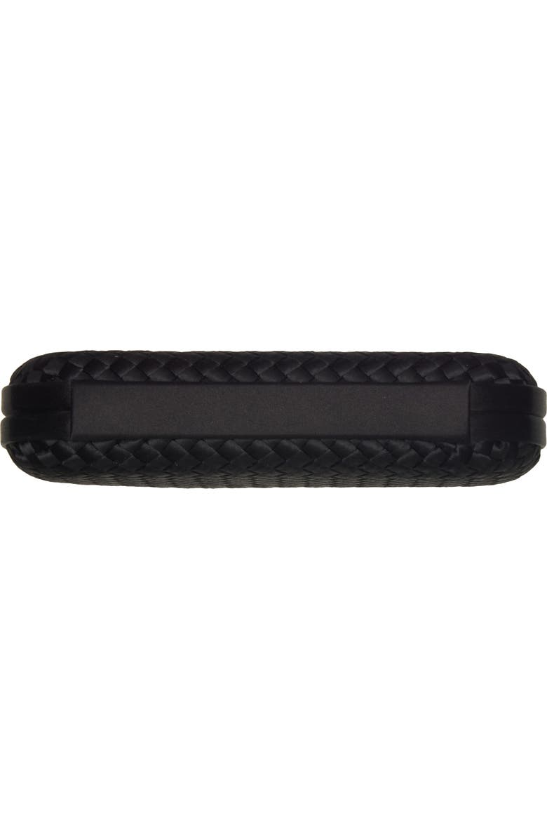 Bottega Veneta Knot Intreccio Satin Minaudière, Alternate, color, 1007 Black-Brass Vibrato