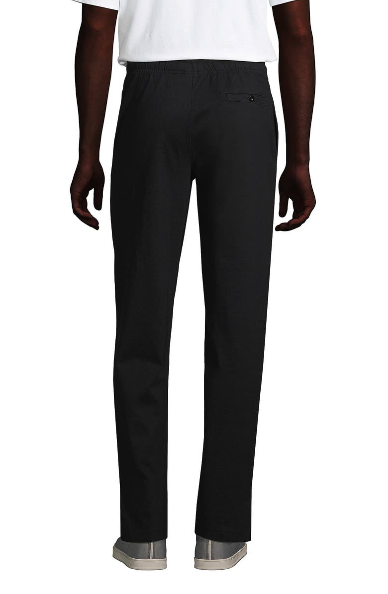 Lands' End Jersey Knit Pant, Alternate, color, Black