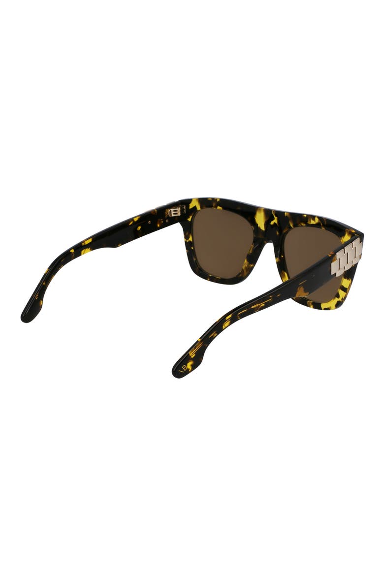 Chain Pouch 52mm Modified Rectangular Sunglasses, Alternate, color, BLACK YELLOW HAVANA
