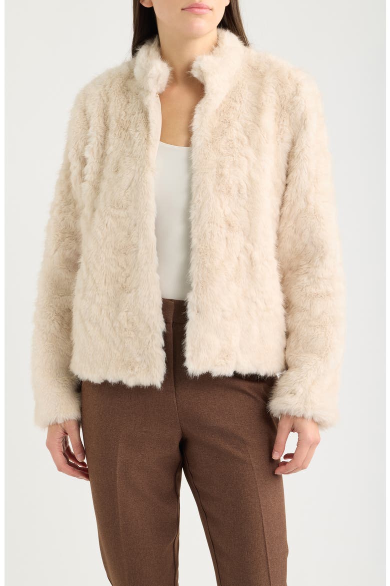 Faux Fur Jacket, Main, color, IVORY