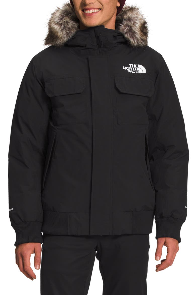 McMurdo Water Repellent 600 Fill Power Down Parka with Faux Fur Trim, Main, color, TNF BLACK