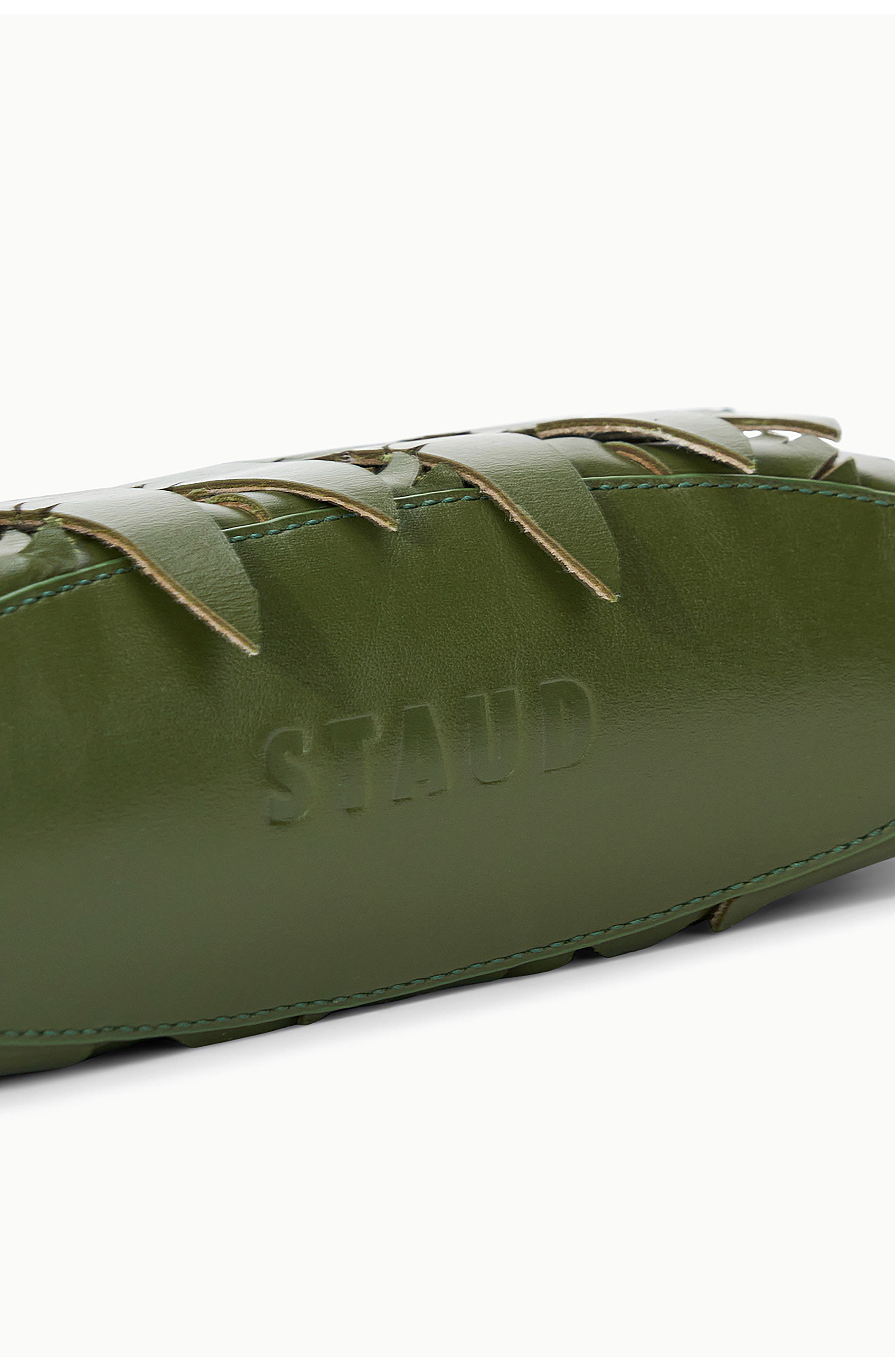 STAUD Leaf Leather Clutch, Alternate, color, Leaf