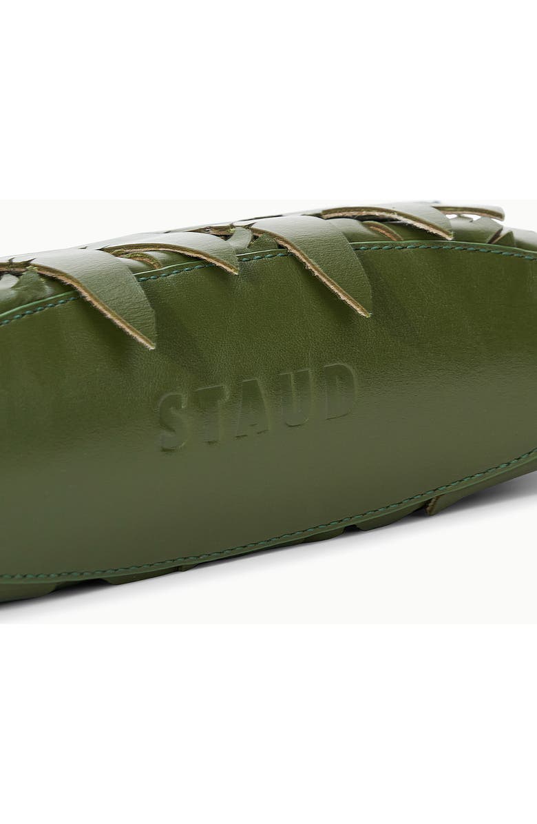 STAUD Leaf Leather Clutch, Alternate, color, Leaf