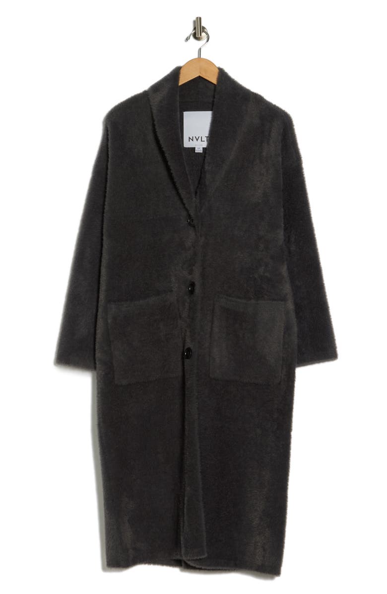 NVLT Oversize Sweater Coat, Alternate, color, Charcoal