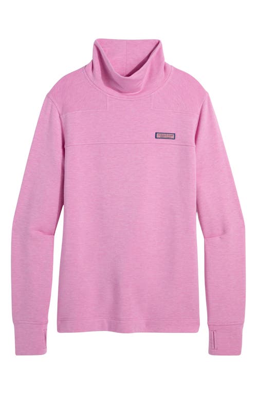 Vineyard Vines Shep Dreamcloth® Turtleneck Knit Shirt In Black Raspberry Heather