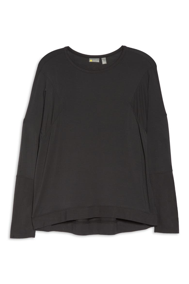 Peaceful Relaxed Pullover, Alternate, color, BLACK
