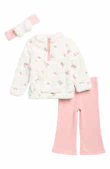 3-Piece Fleece Hoodie, Leggings & Headband Set