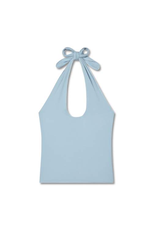 Vir Vita Pauline Halter Top In Blue