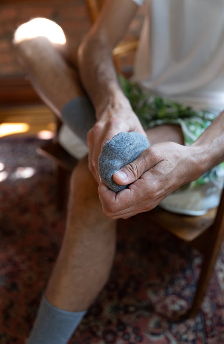 Druthers NYC Organic Cotton Everyday Crew Sock, Alternate, color, Charcoal