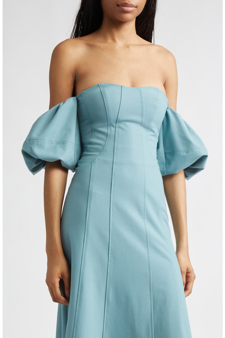 Nina Off the Shoulder Dress, Alternate, color, OCEAN