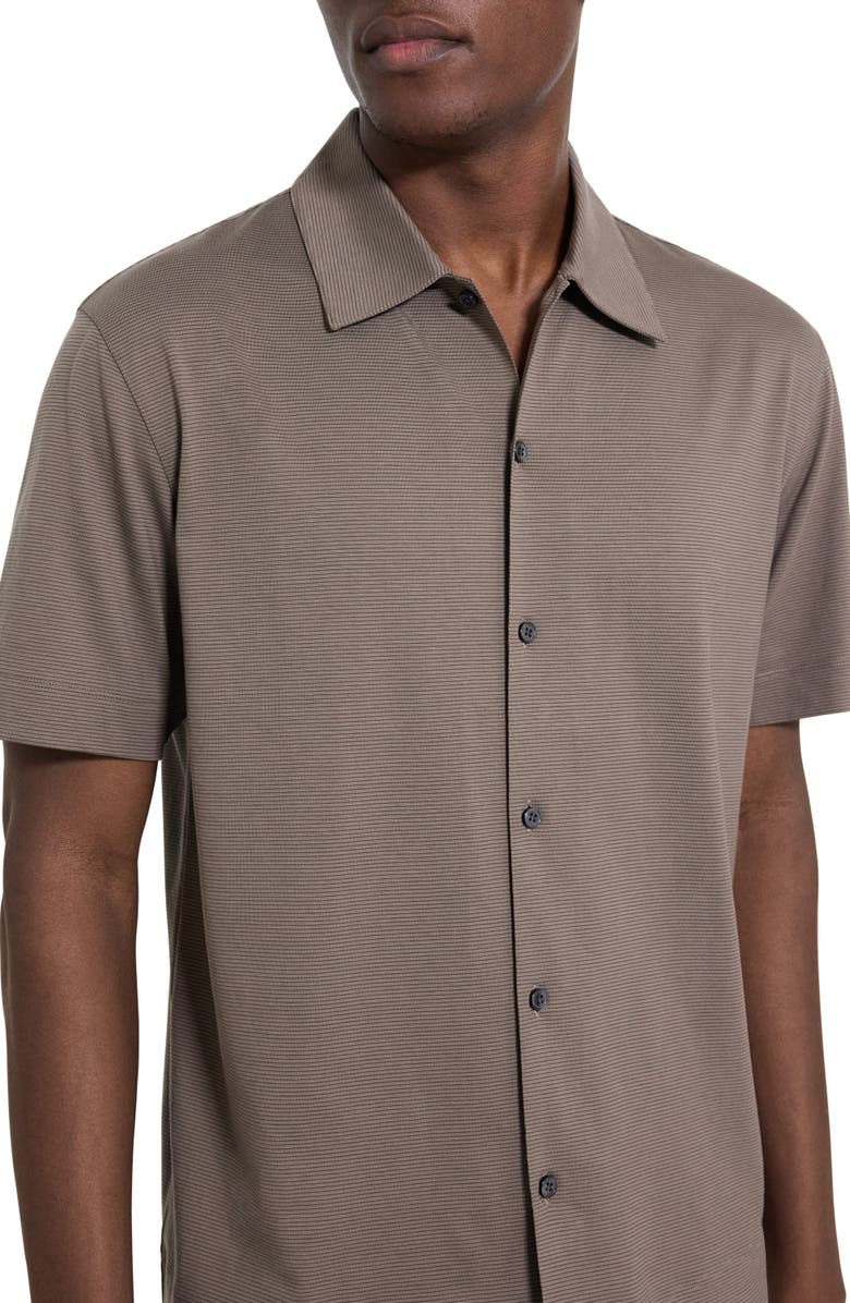 Theory Relaxed Short Sleeve Button-Up Shirt, Alternate, color, Morel - 2My