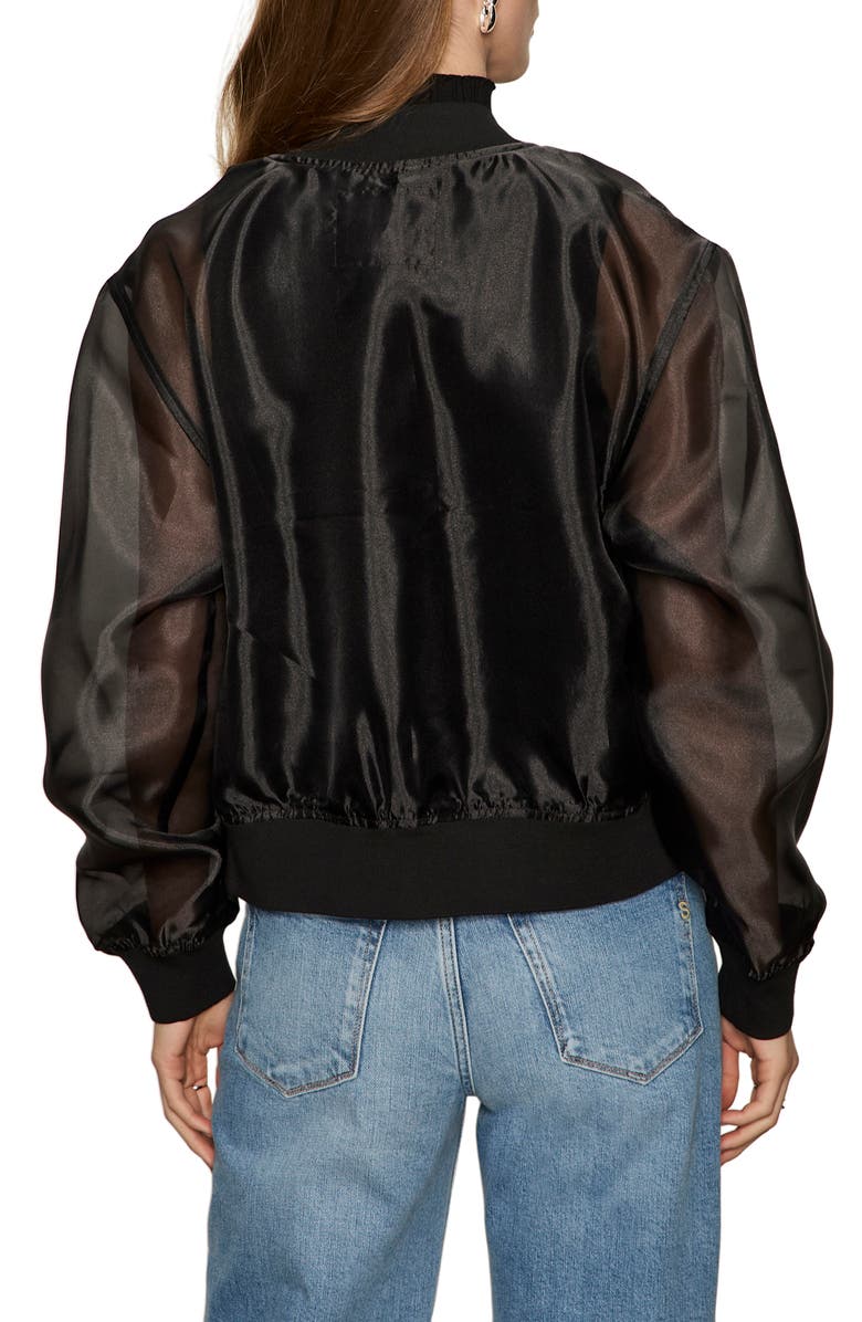 Sanctuary Shane Organza Bomber Jacket, Alternate, color, Black
