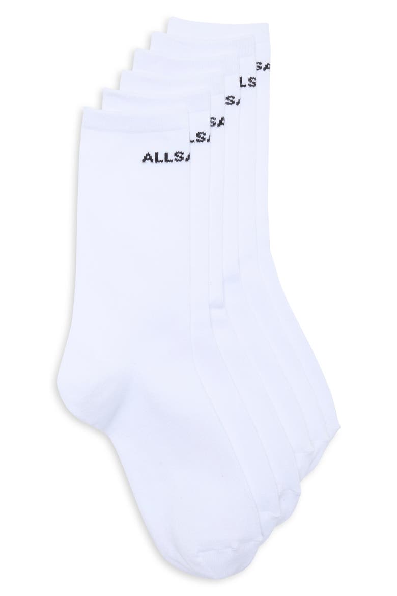3-Pack Underground Crew Socks, Main, color, WHITE
