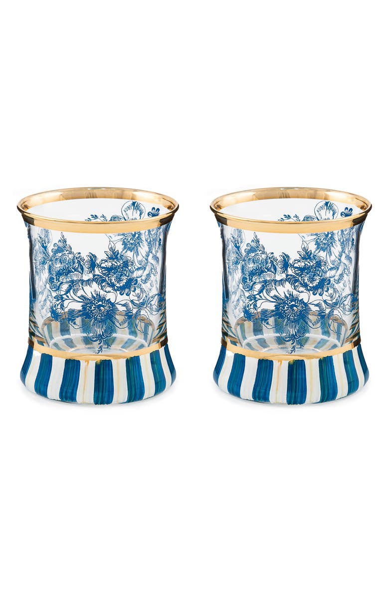 MACKENZIE CHILDS Set of 2 English Garden Royal Tumblers, Main, color, 