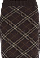 Burberry Ginny Check Knit Miniskirt