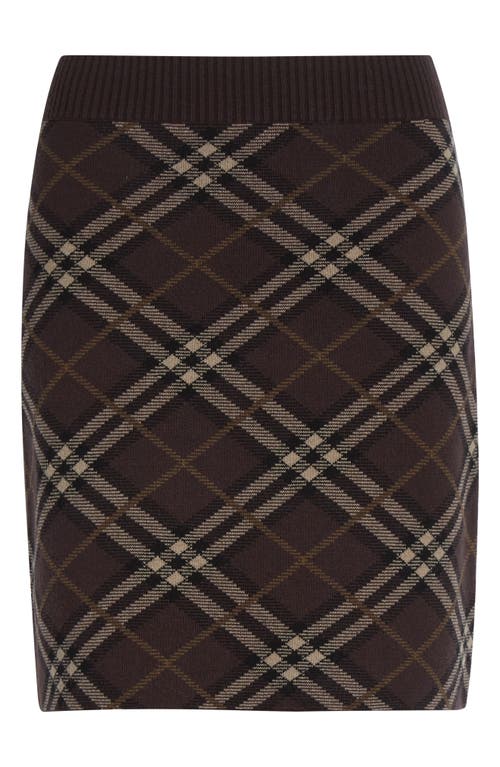Burberry Ginny Check Knit Miniskirt In Multi