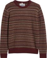 Schott NYC Fair Isle Wool Blend Sweater