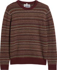 Schott NYC Fair Isle Wool Blend Sweater