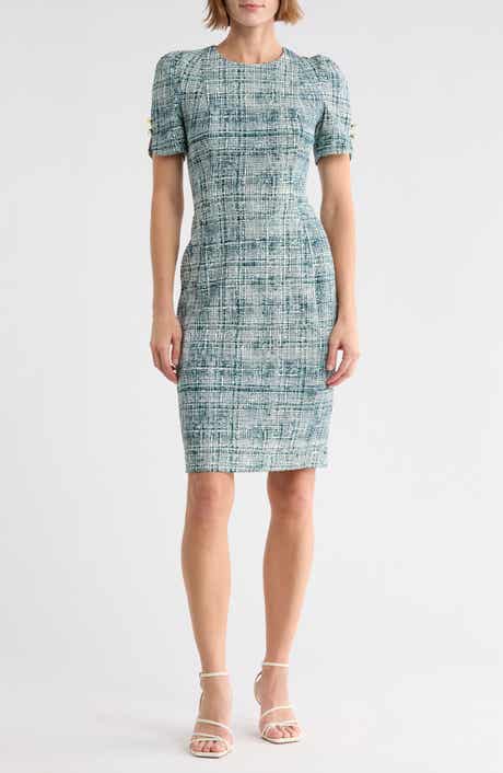 Short Sleeve Sheath Dress