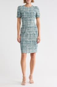 DKNY Short Sleeve Sheath Dress