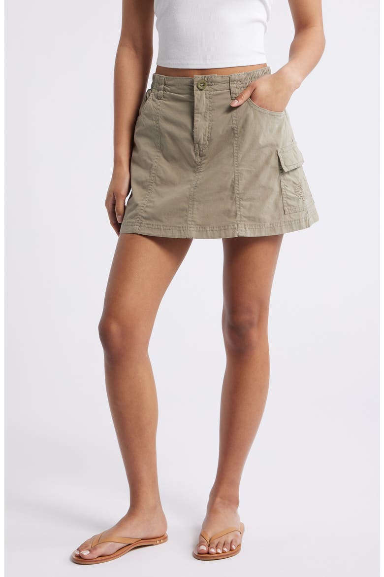 Cruisin Cargo Miniskirt, Main, color, SAGE