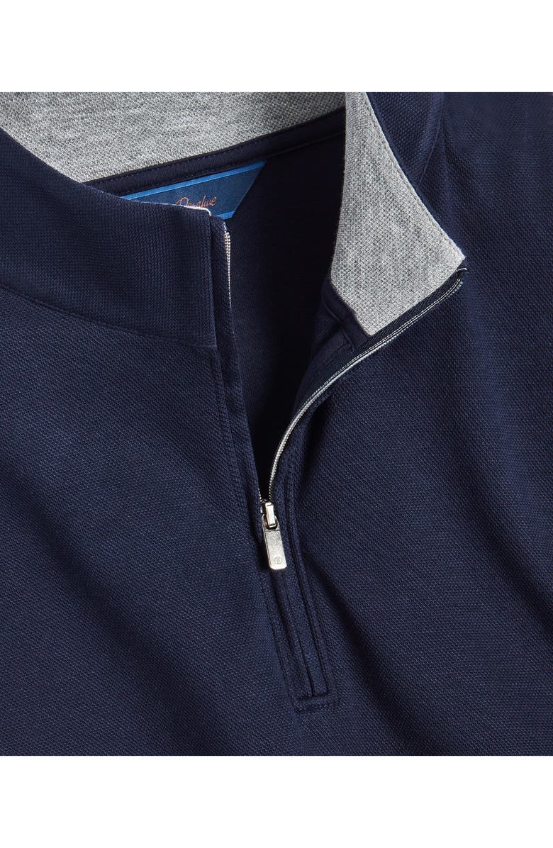 David Donahue Quarter Zip Pullover, Alternate, color, Navy