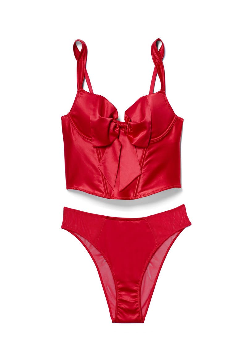 Arianna Contour Bustier, Alternate, color, Dark red