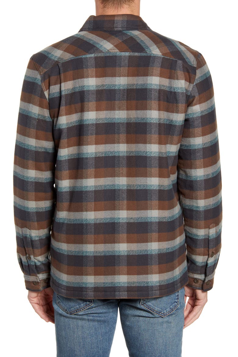 'Fjord' Flannel Shirt Jacket, Alternate, color, OBSERVER INK BLACK