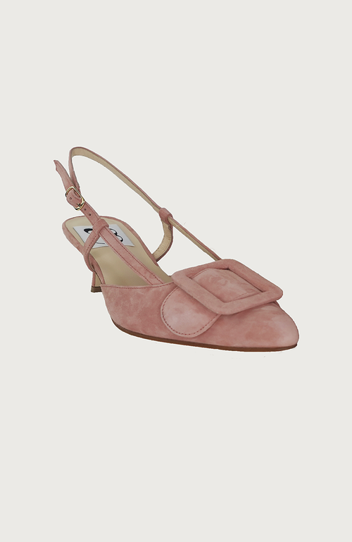 Andrea Carrano Shoes Mia Slingback Kitten Heel In Pink