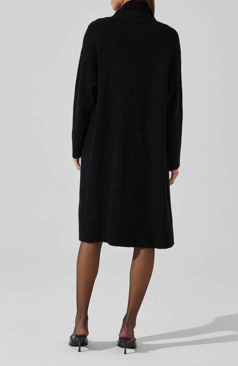 ASTR the Label Noemi Scarf Longline Cardigan, Alternate, color, Black