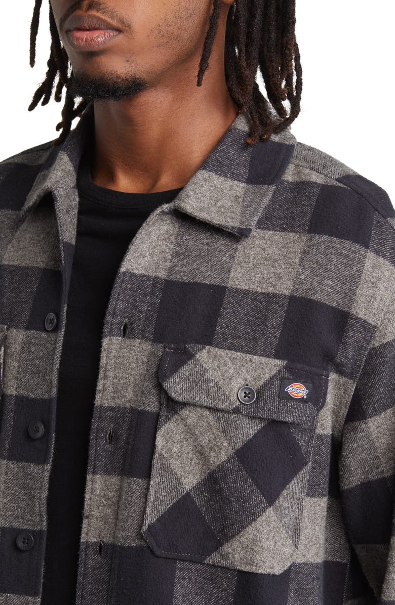 Dickies Sacramento Flannel Button-Up Shirt, Alternate, color,