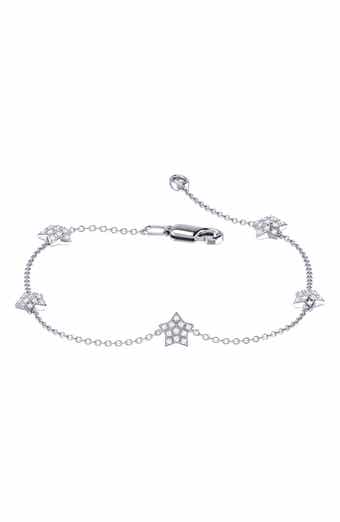 LuvMyJewelry Starkissed Diamond Station Chain Bracelet