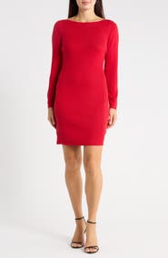 Tommy Bahama Delphina Braid Detail Long Sleeve Cotton Blend Sweater Minidress