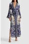 Chassidy Mixed Tapestry Print Long Sleeve Maxi Shirtdress