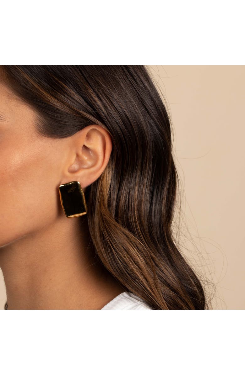 BY ADINA EDEN Solid Large Rectangle Button Stud Earring, Alternate, color,