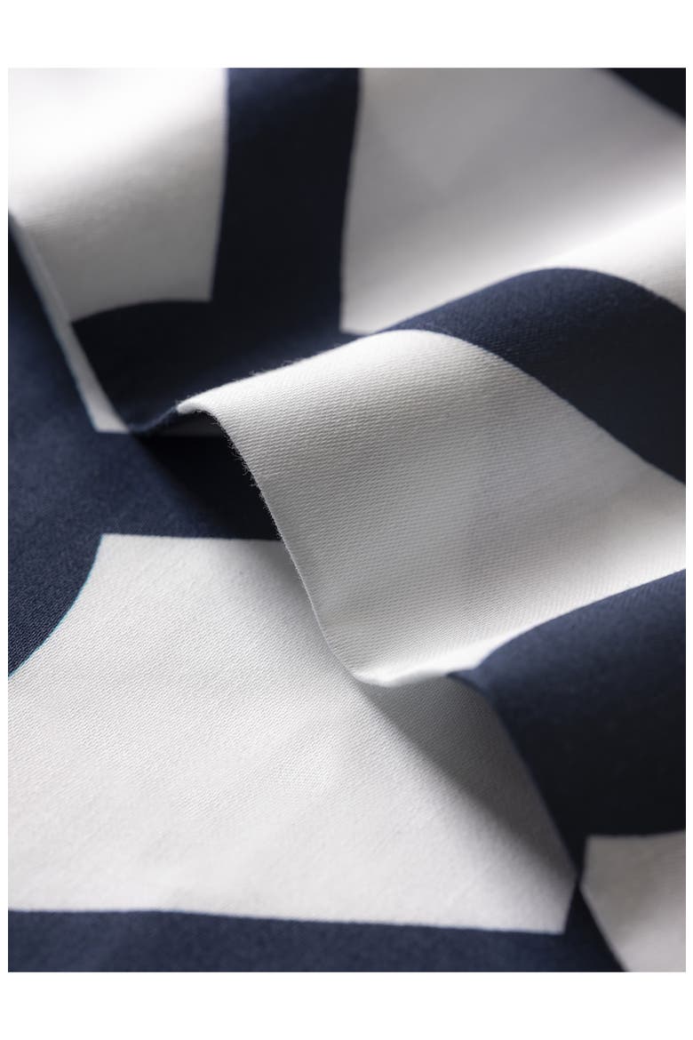 Chain Link Print Cotton Sateen Sheet Set, Alternate, color, NAVY