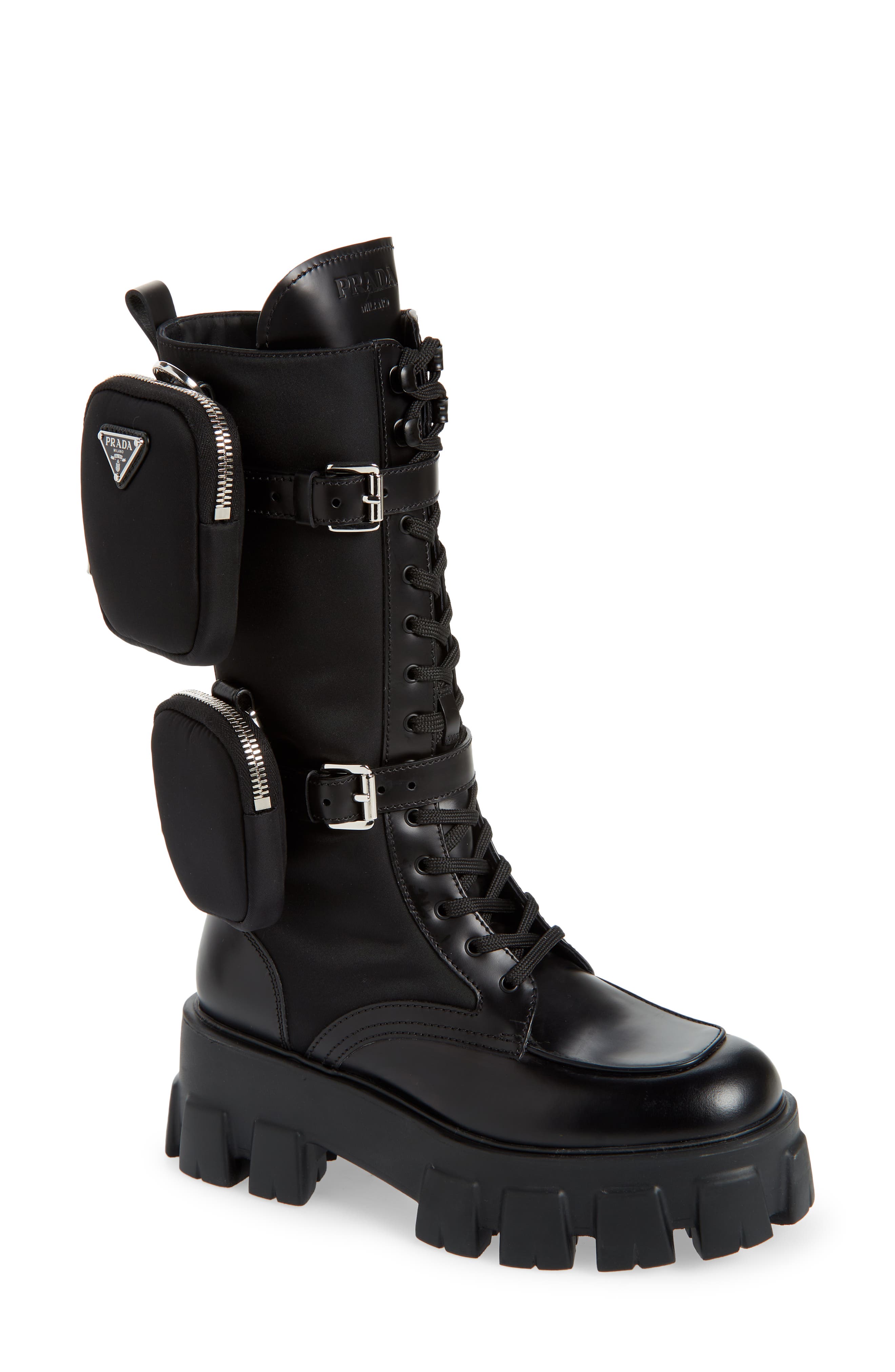 Monolith Mini Bag Knee High Boot, Main, color, NERO