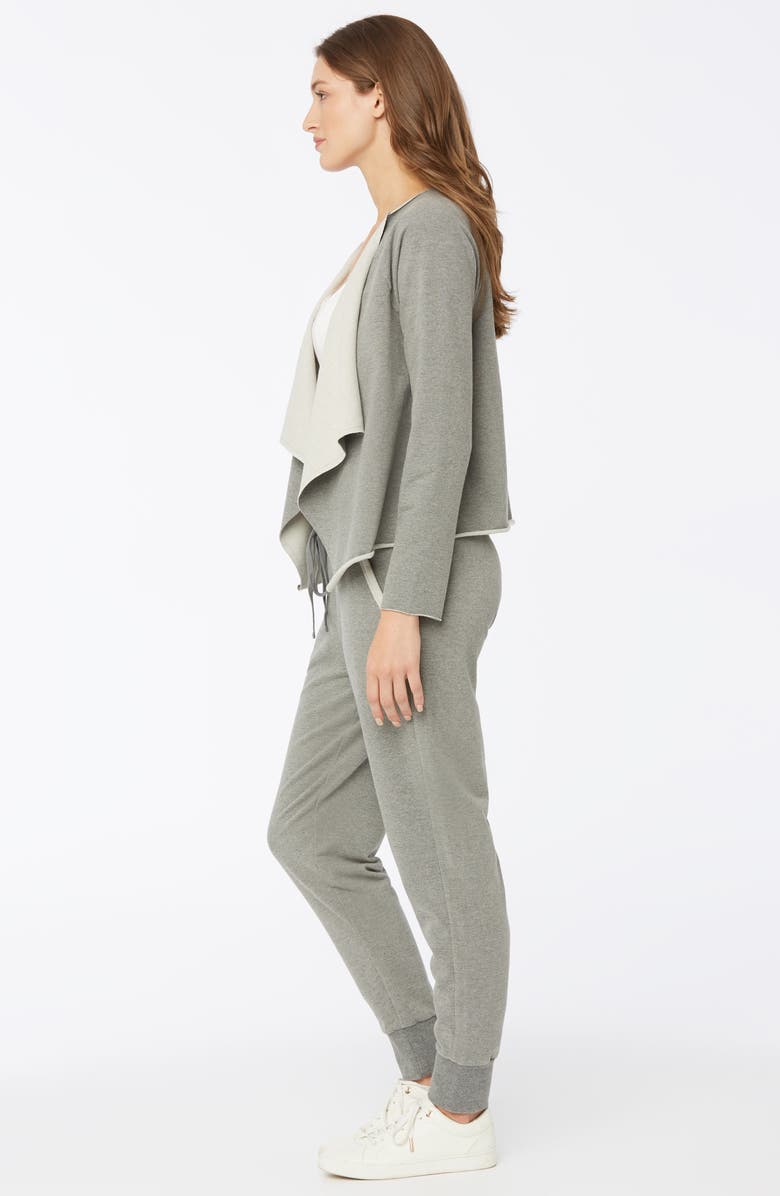 NYDJ Draped Open Front Sweatshirt, Alternate, color,