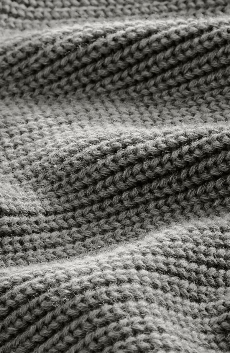 Boll & Branch Organic Cotton Shaker Stitch Throw Blanket, Alternate, color, Heathered Stone