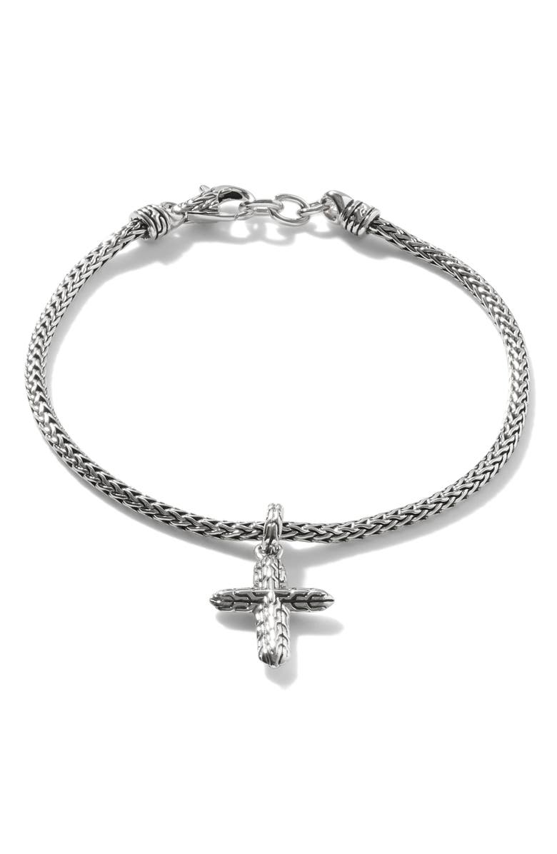 John Hardy Cross Charm Bracelet, Sterling Silver, Alternate, color, 