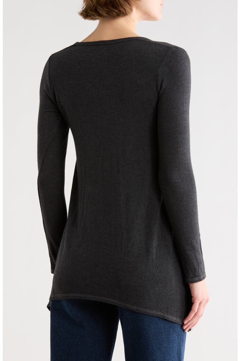 Asymmetric Tunic Sweater, Alternate, color, DARK DULL GRAY