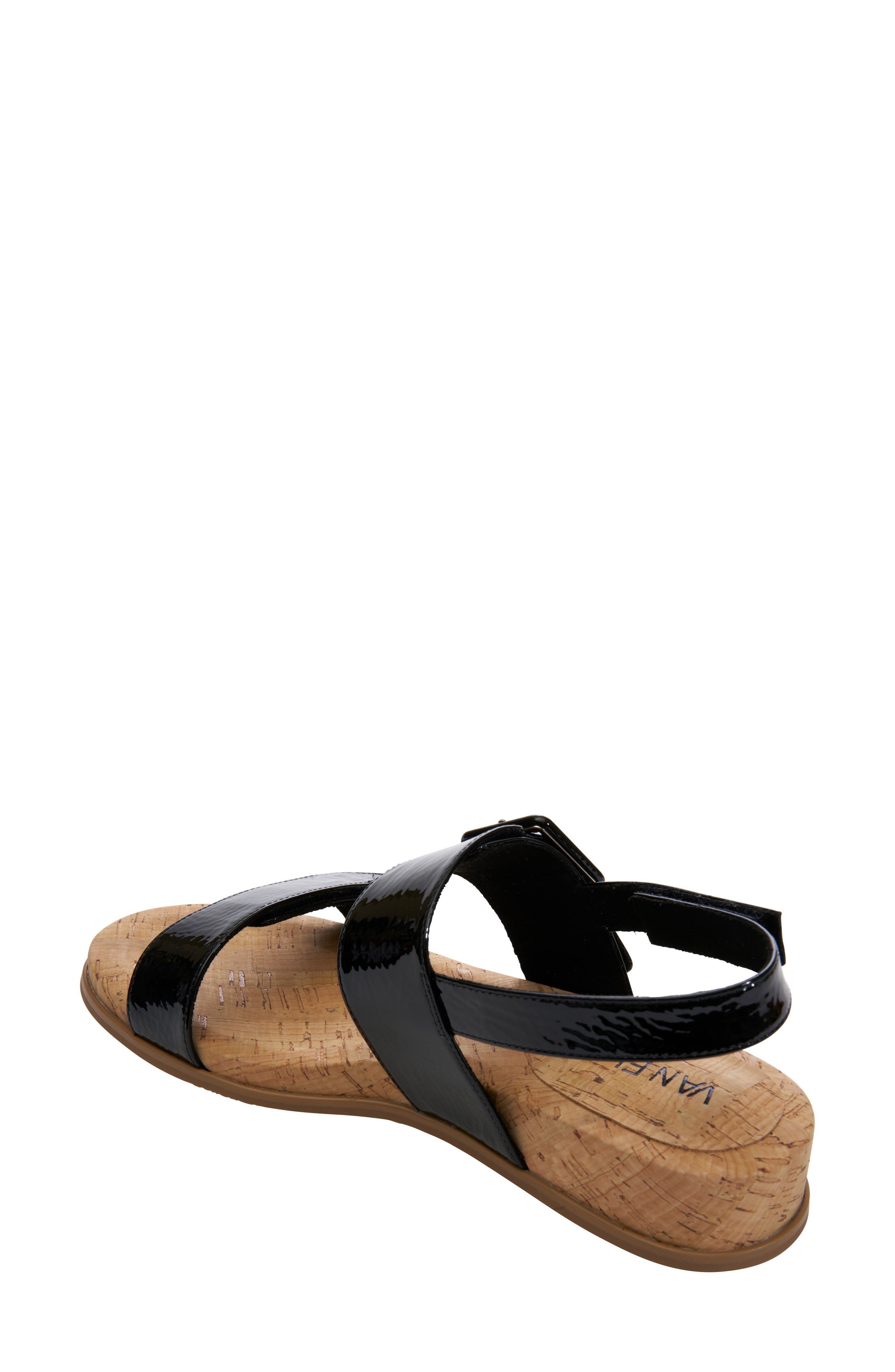 VANELi Nelly Wedge Sandal, Alternate, color, Black