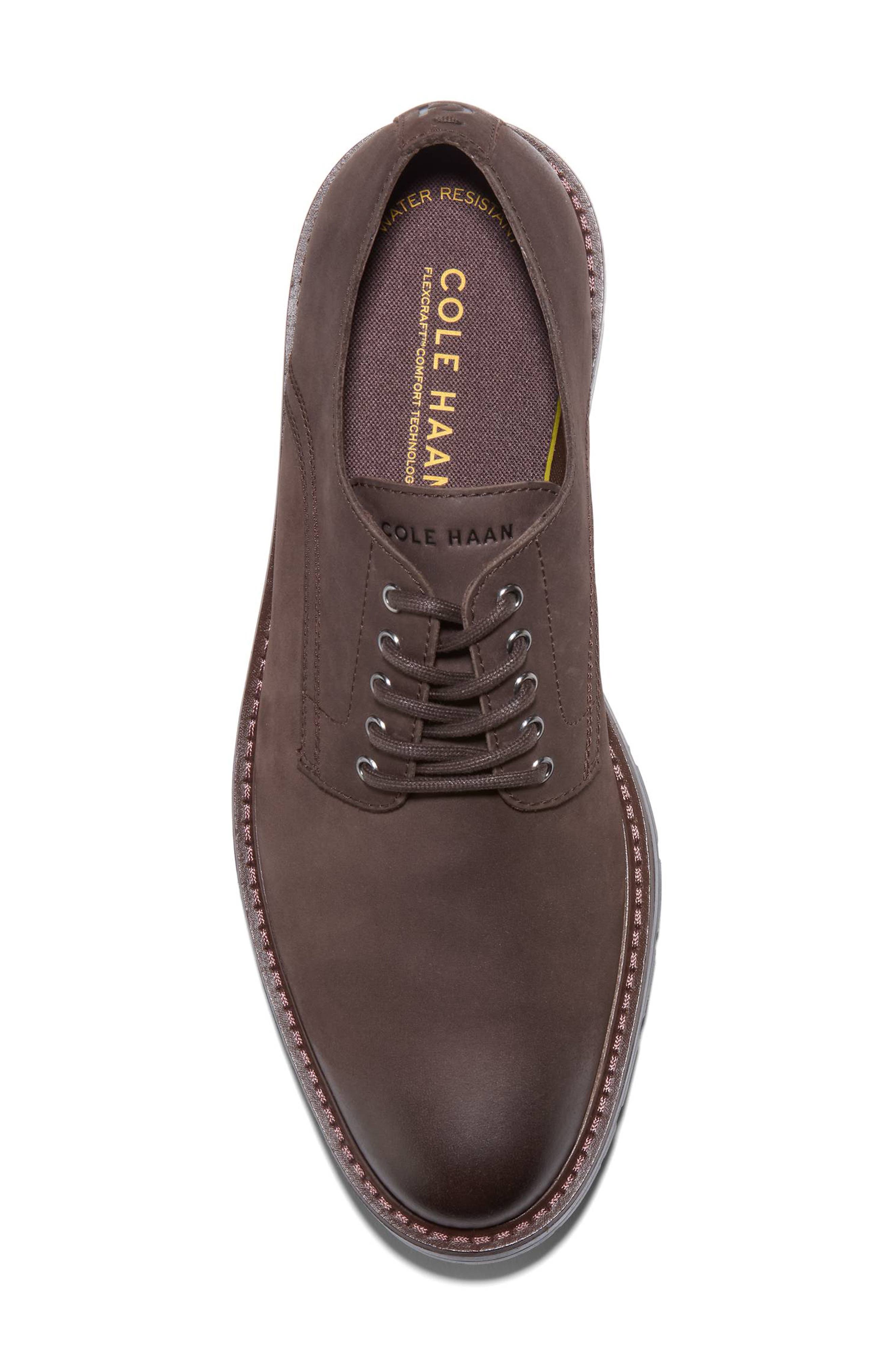 Cole Haan Chamberlin Grand Plain Toe Derby, Alternate, color, Dark Chocolate Nubuck / Black