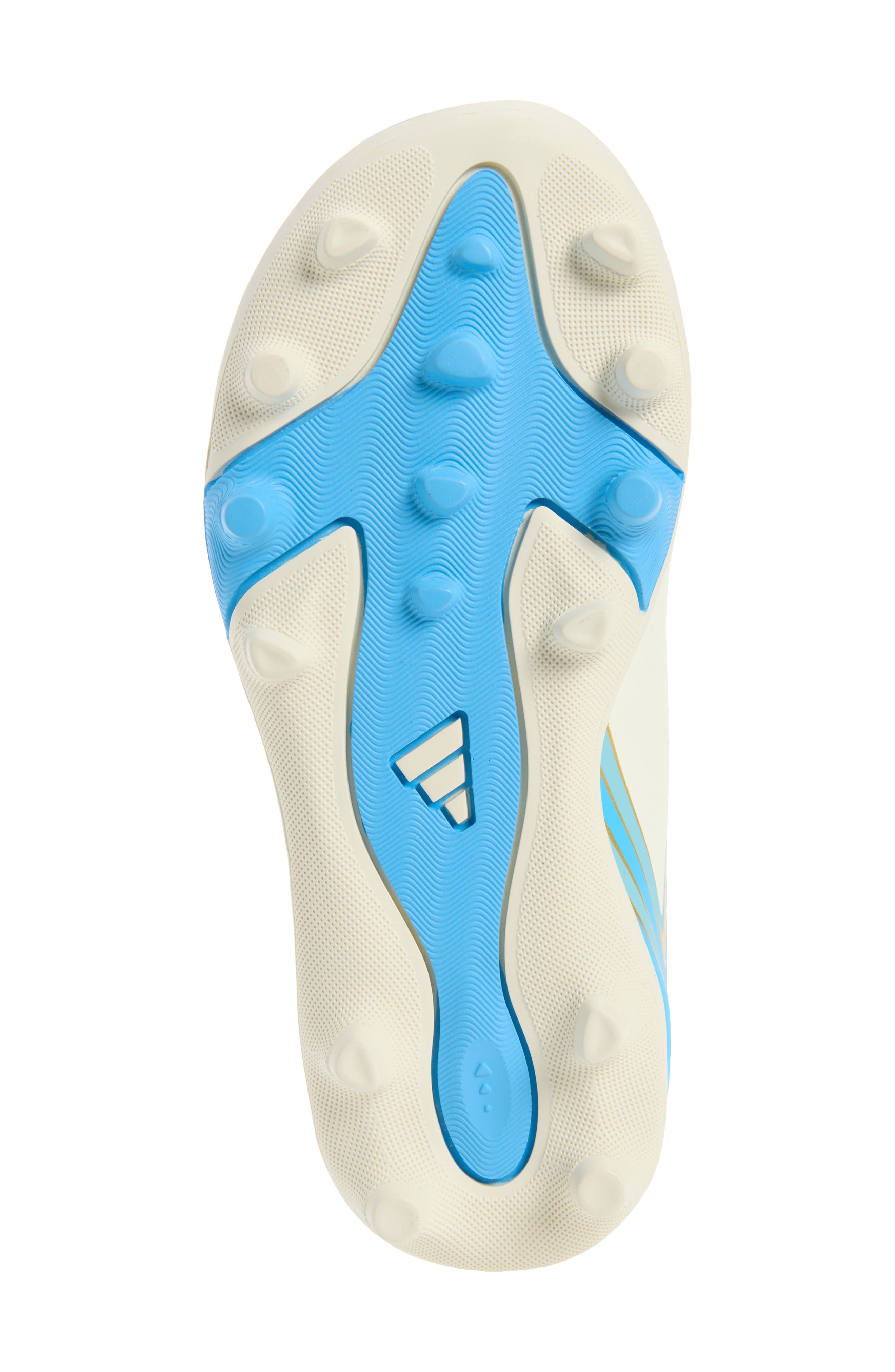 adidas Kids' F50 Messi Club Soccer Cleat, Alternate, color, Ivory/ Semi Blue/ Icey Blue